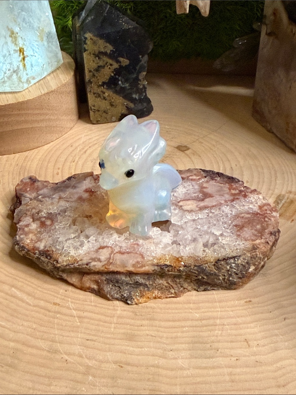 Opalite Dragon Carving